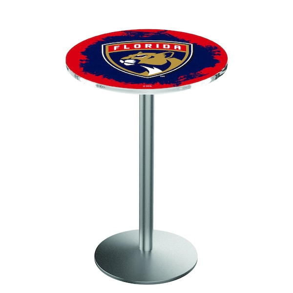 42" Stainless Steel Florida Panthers Pub Table